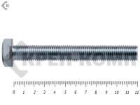 Болт полная резьба, цинк DIN933 24х120 пр.10,9 (25кг/53)