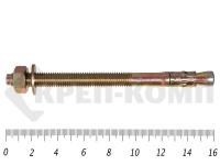 Анкер клиновой 12х160, желтый цинк (25шт)
