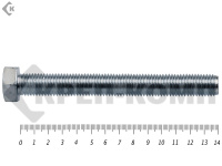 Болт полная резьба, цинк DIN933 16х140 пр.8,8 (25кг/111)