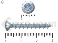 Шуруп оконный, крупная резьба, Белый цинк 4,1х30 Kn (50шт)