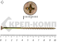 Саморез жёлтый цинк PH-2, по дереву 4,8х102 (1500шт)