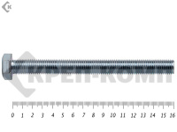 Болт полная резьба, цинк DIN933 24х160 пр.8,8 (25кг/42)