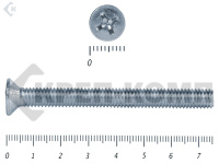 Винт потайной,цинк DIN965 5х 75 (2000шт)