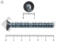Винт потайной с внутр. шестигр., полная резьба, цинк DIN 7991  5х60 пр.8.8 Фасовка МОСКРЕП (200шт)