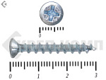 Шуруп оконный, крупная резьба, Белый цинк 4,1х30 Kn (11000шт) – фото