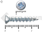 Шуруп оконный, крупная резьба, Белый цинк 4,1х25 Kn (50шт) – фото