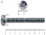 Винт полуцилиндрическая головка,цинк DIN7985 8х 80 Фасовка (50шт) – фото