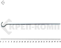 Крюк с метрической резьбой м10х400 (1шт)ф