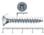 Саморез белый цинк POZY 4,5х40 Фасовка (500шт) – фото